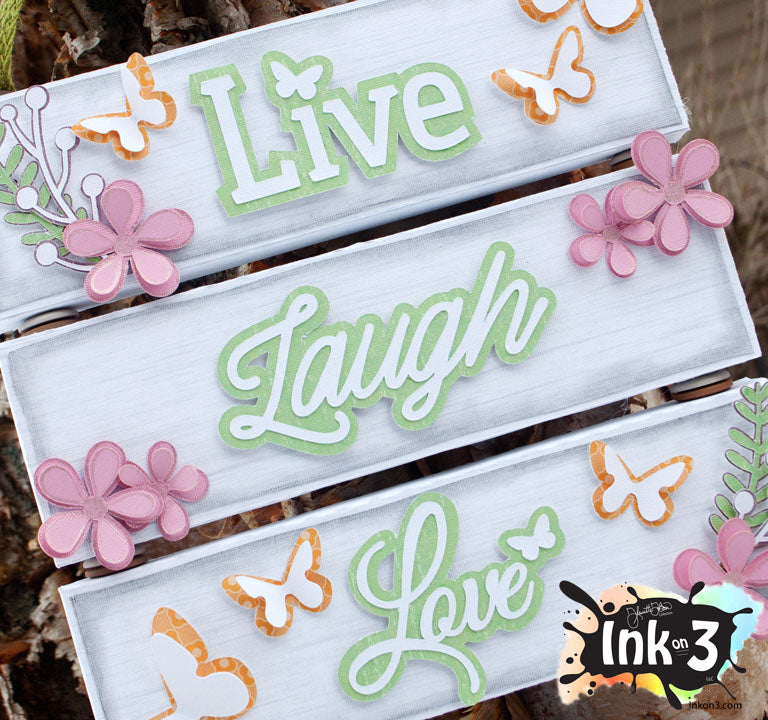 Download Live, Laugh, Love Sign 3D SVG Kit