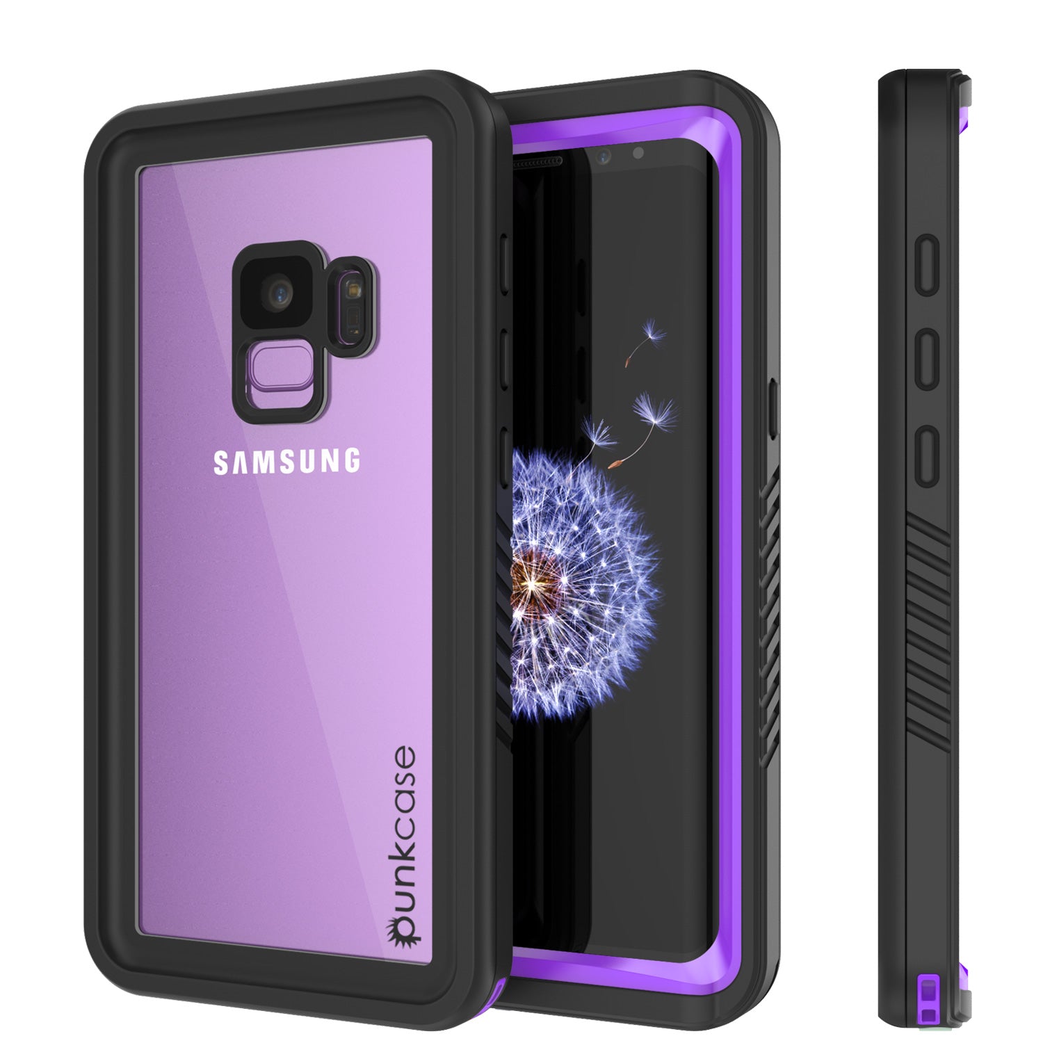 Galaxy S9 Waterproof Case, Punkcase [Extreme Series] [Slim Fit] [IP68 Certified] [Shockproof] [Snowproof] [Dirproof] Armor Cover W/ Built In Screen Protector for Samsung Galaxy S9 [Purple]