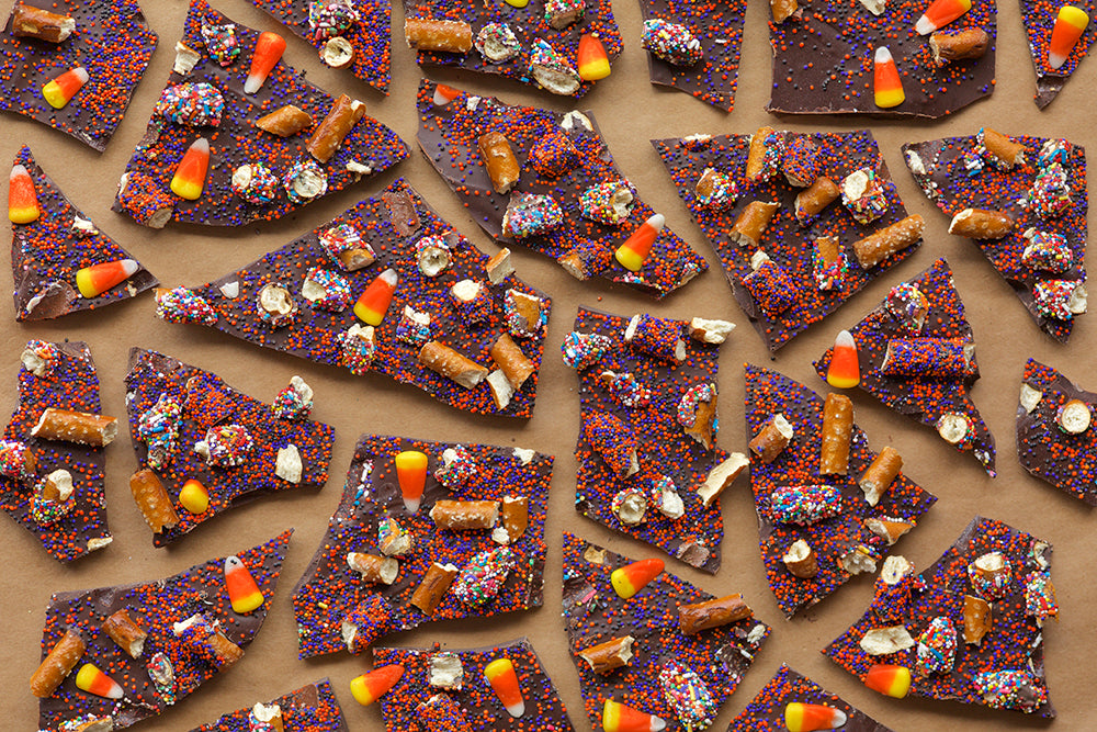  Spooky Halloween Dark Chocolate Pretzel Bark