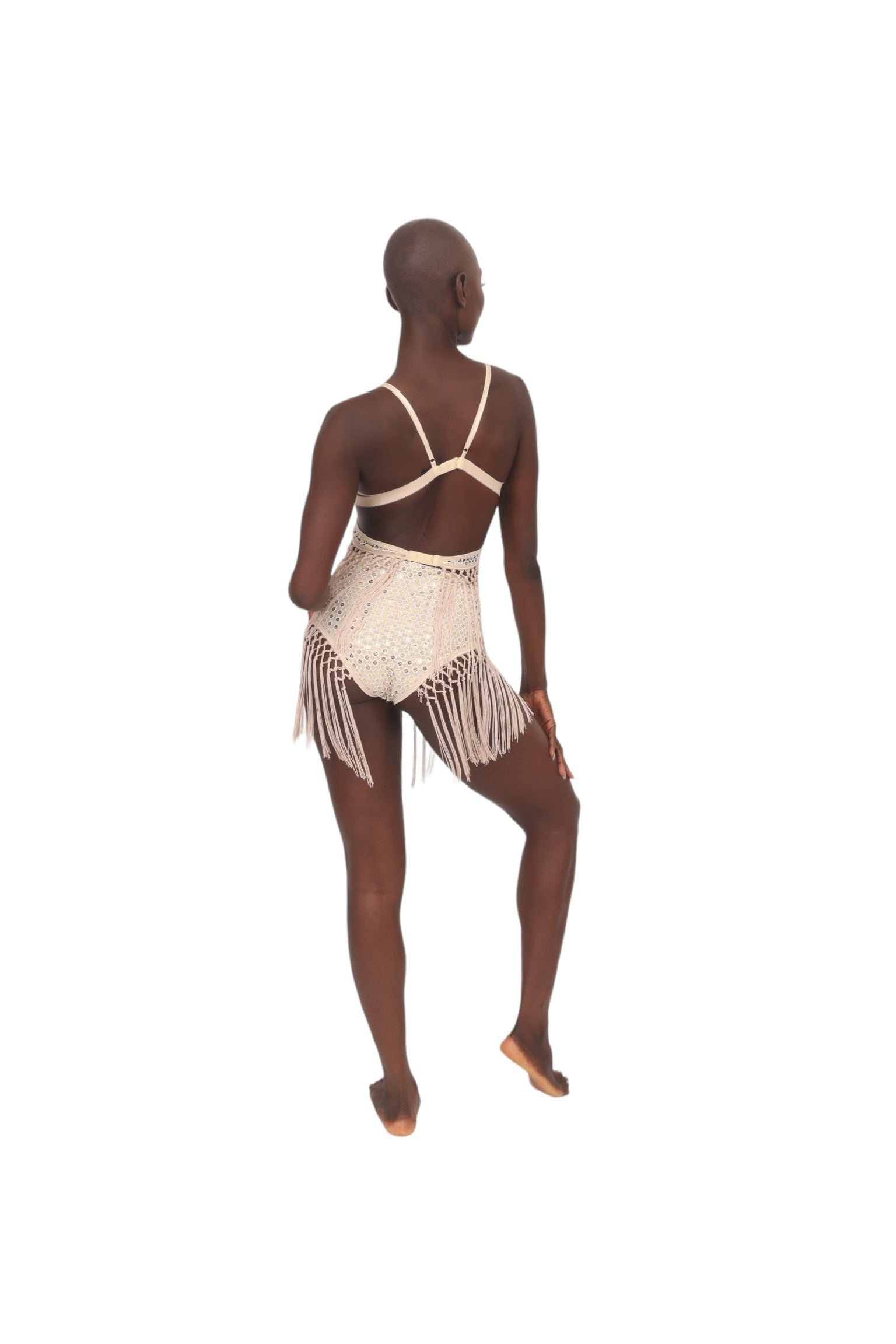 Ivory Crochet & Mirror Fringe Undies