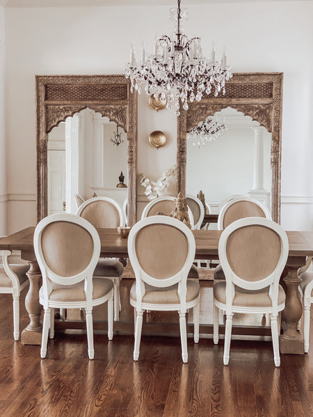 French victorian dining room browns