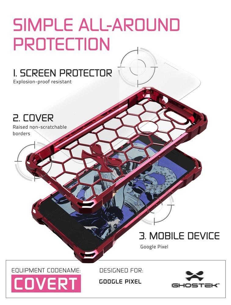 Google Pixel Case, Ghostek® Covert Rose Pink, Premium Impact Protective Armor | Warranty