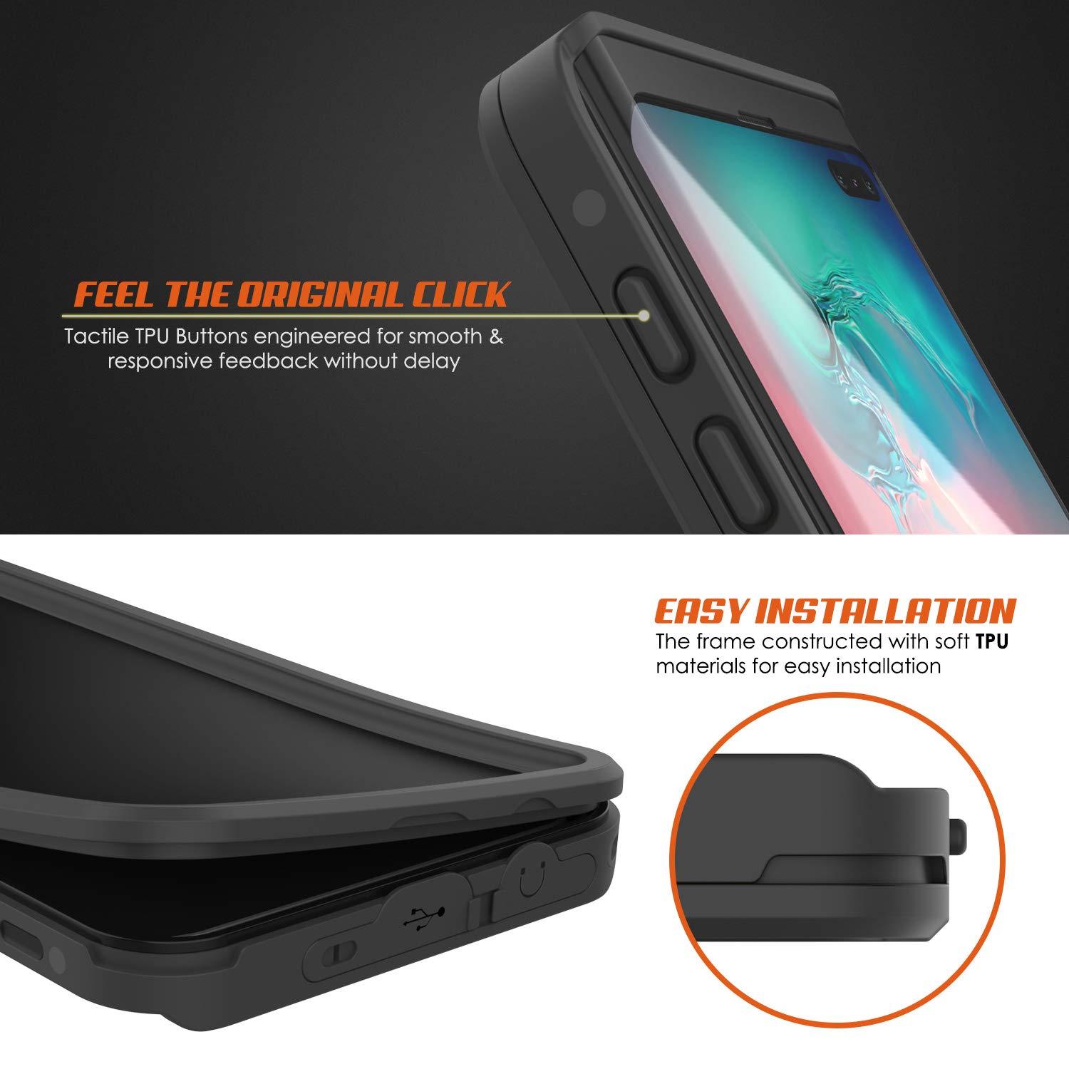 Galaxy S10 5G Waterproof Case PunkCase StudStar Black Thin 6.6ft Under ...