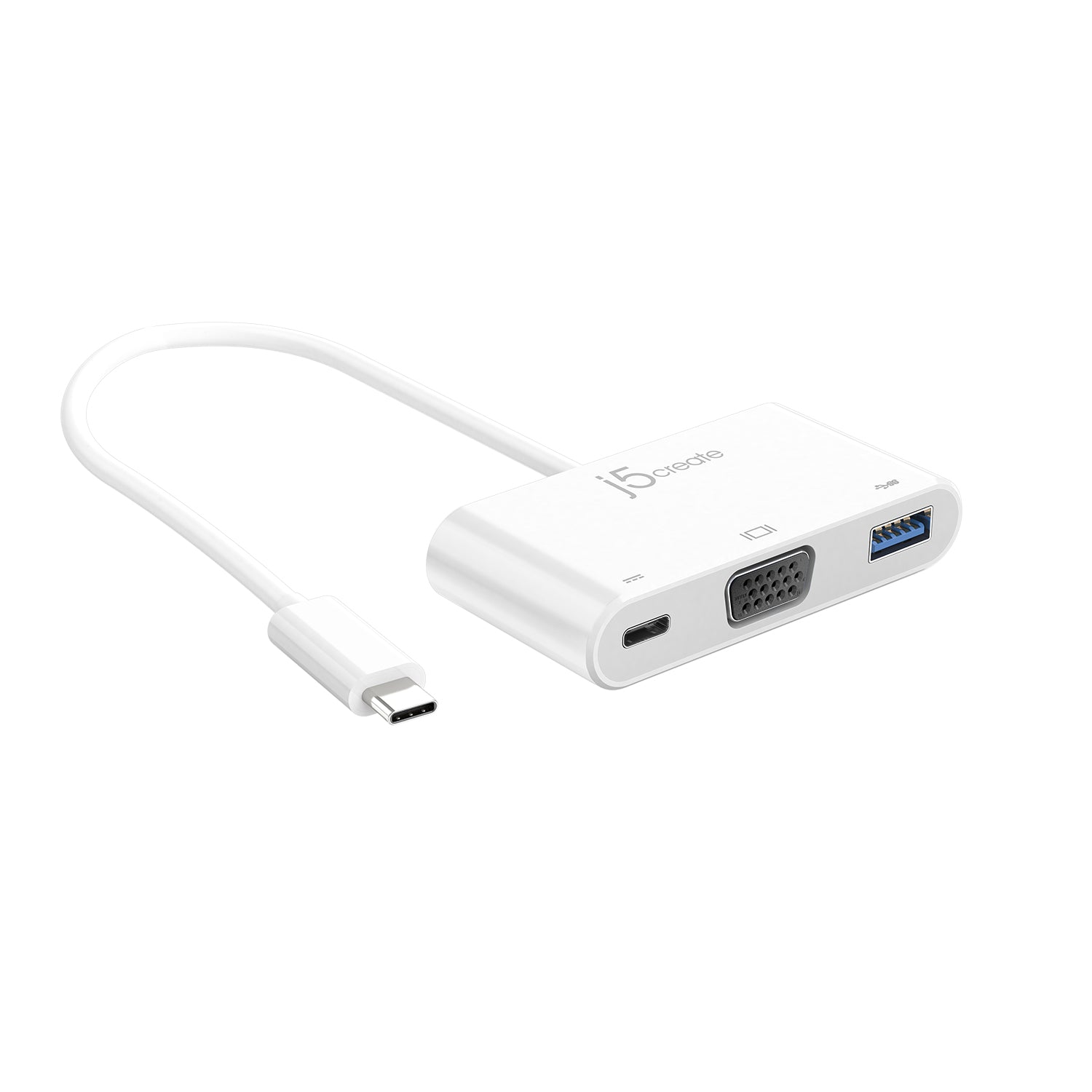 JCA378 USB-C to VGA & USB 3.0 with Power Delivery