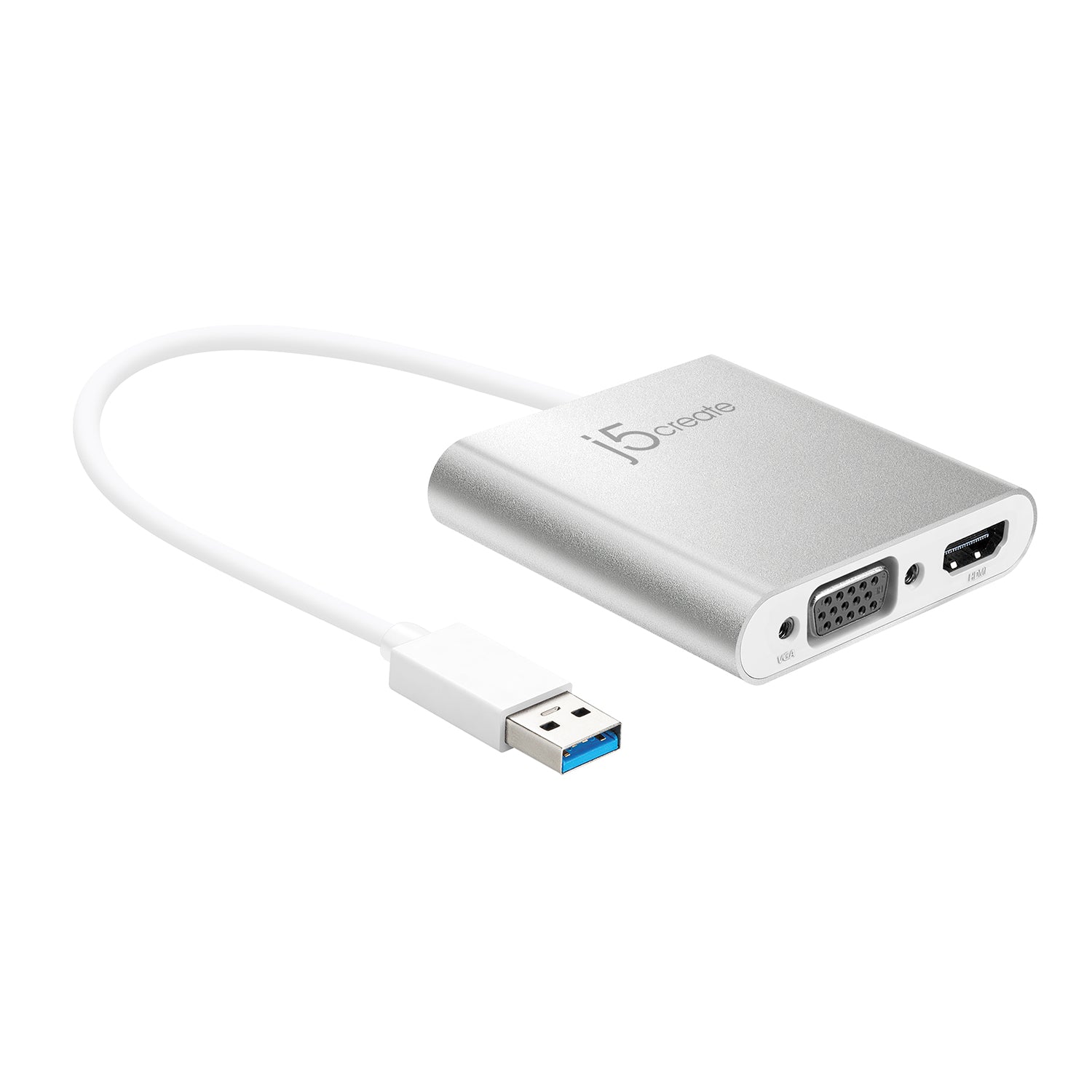 JUA360 USB 3.0 to Dual VGA HDMI Multi-Monitor Adapter