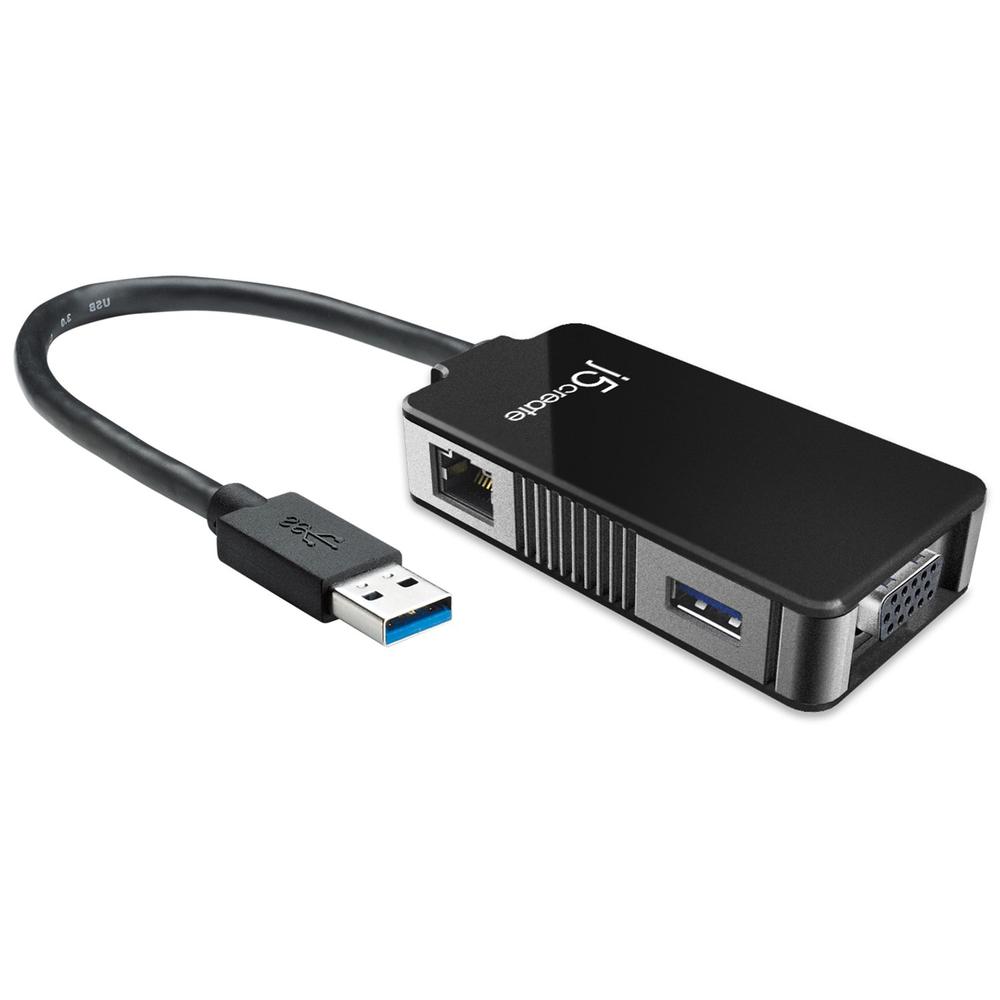 JUA370 USB 3.0 Multi-Adapter VGA & Gigabit Ethernet