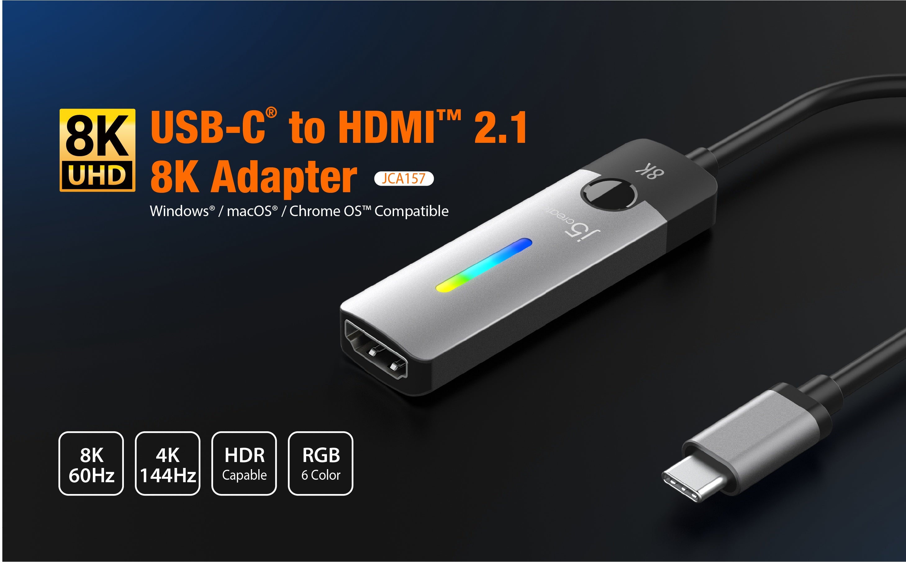 Bitterhed Med andre ord Ulykke USB-C® to HDMI™ 2.1 8K Adapter – j5create