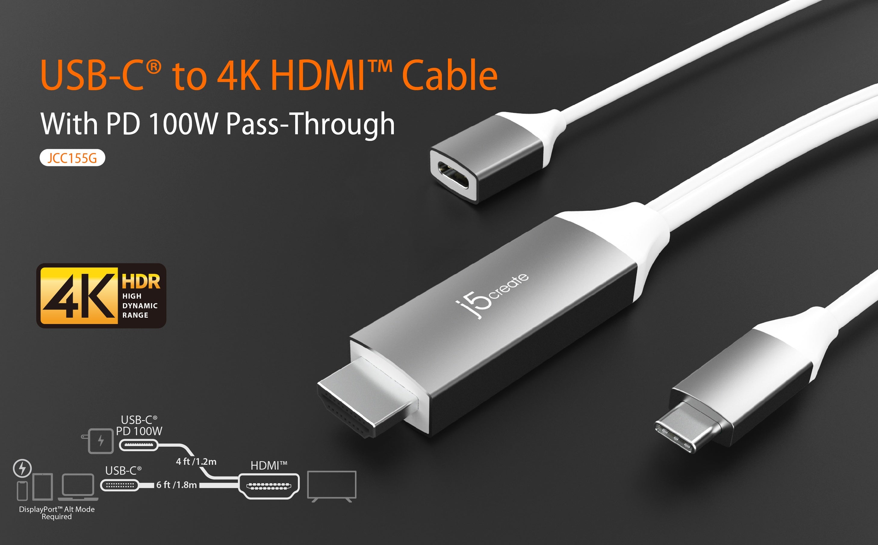 Adaptador USB-C a HDMI GTC Ribbon 