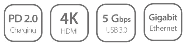 J5create JCD381 USB-C Dual HDMI 2k/4k Mini Dock Ethernet / USB™ 3.1 Hub