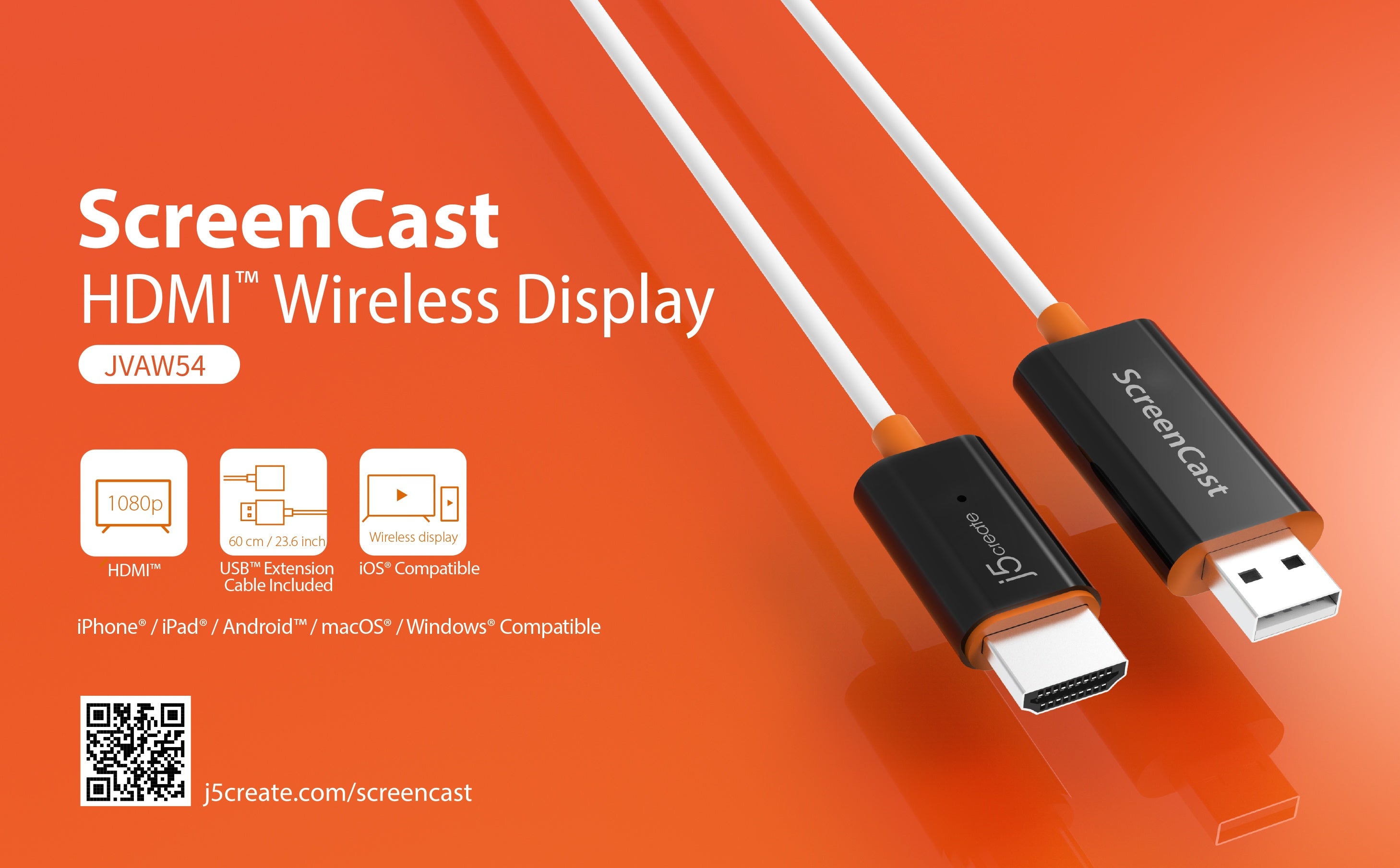 JVAW54 ScreenCast HDMI Wireless Display – j5create International