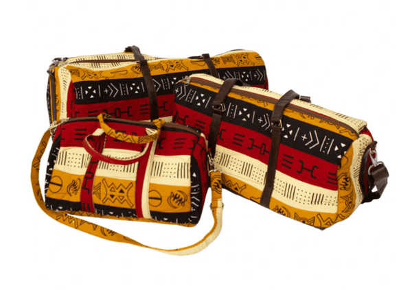 african print fabric duffle travel bags