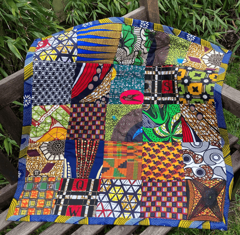 african fabric patchwork quilt