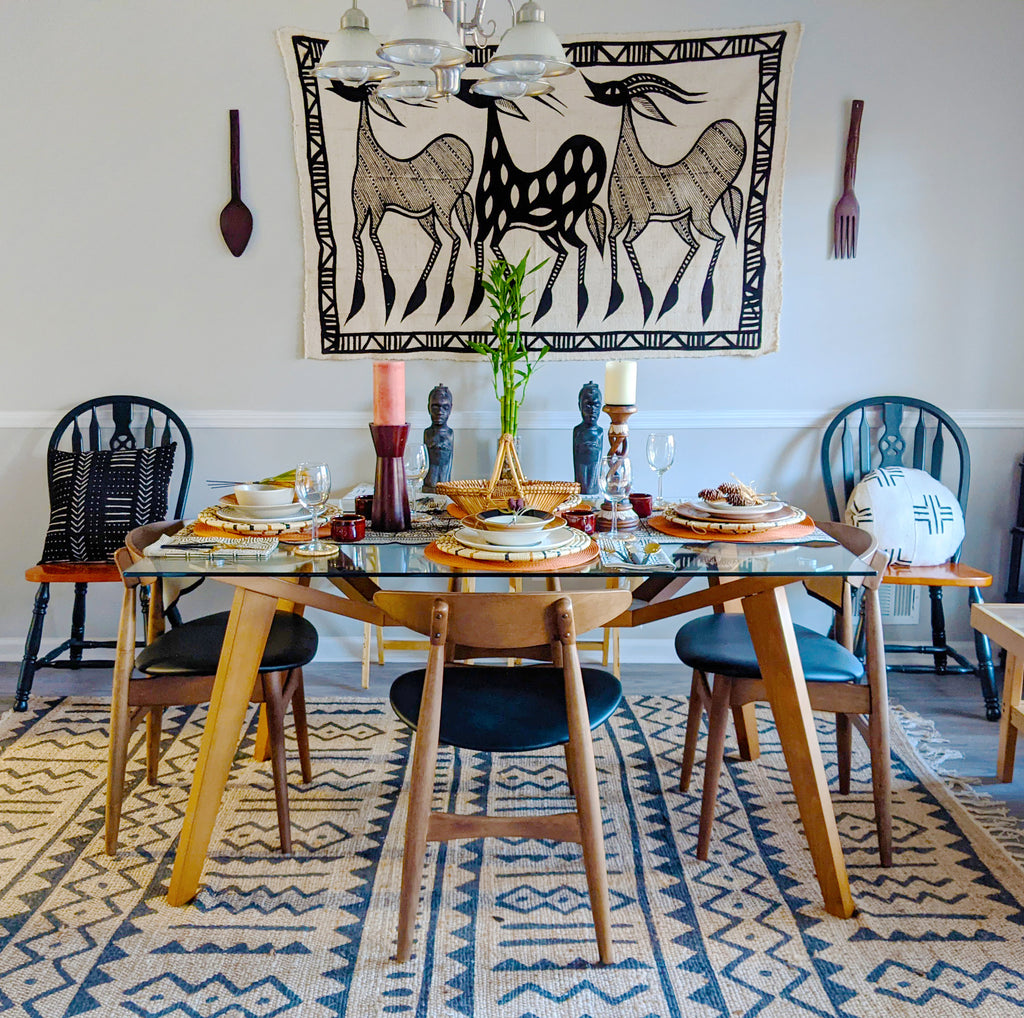 afro modern african inspired dining table styling
