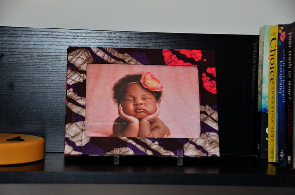 African fabric picture frames dorm shelf decor