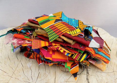 african print fabric scraps