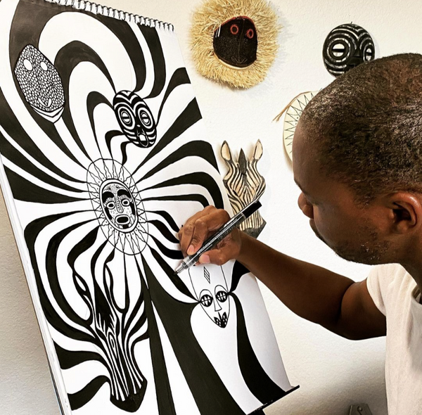 black male artist kenzie perry featured on decor blog