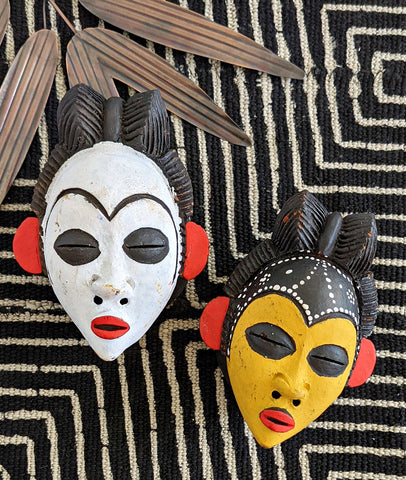 african clay wall masks