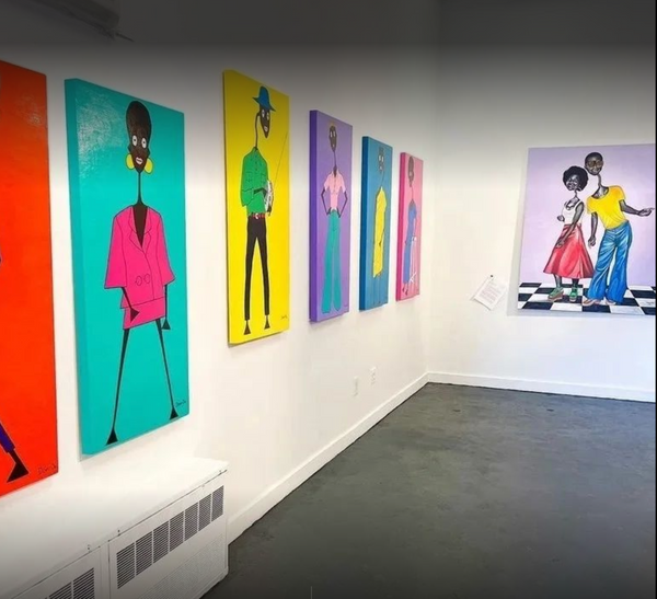 Kunstgalerie im Besitz von Calabar Black in Harlem, New York