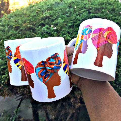 Colourshot Cards - Head wrap women coffee mugs