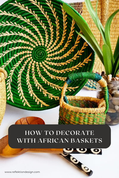how to decorate with african wall baskets