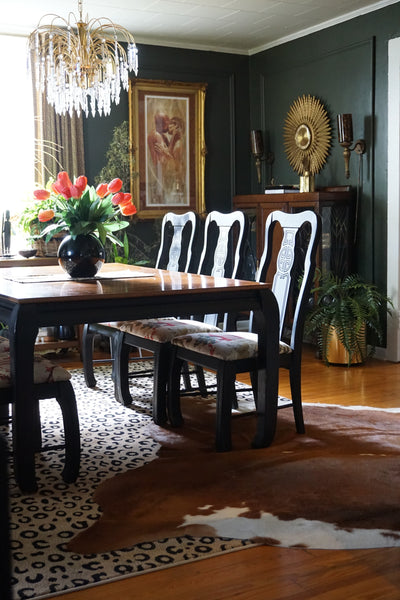 how we live home tour vintage traditional boho dining room