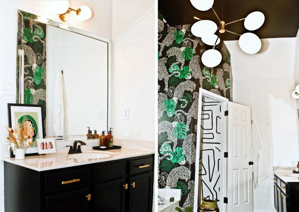 how we live decor blog home tour with designer laquita tate tropical bathroom