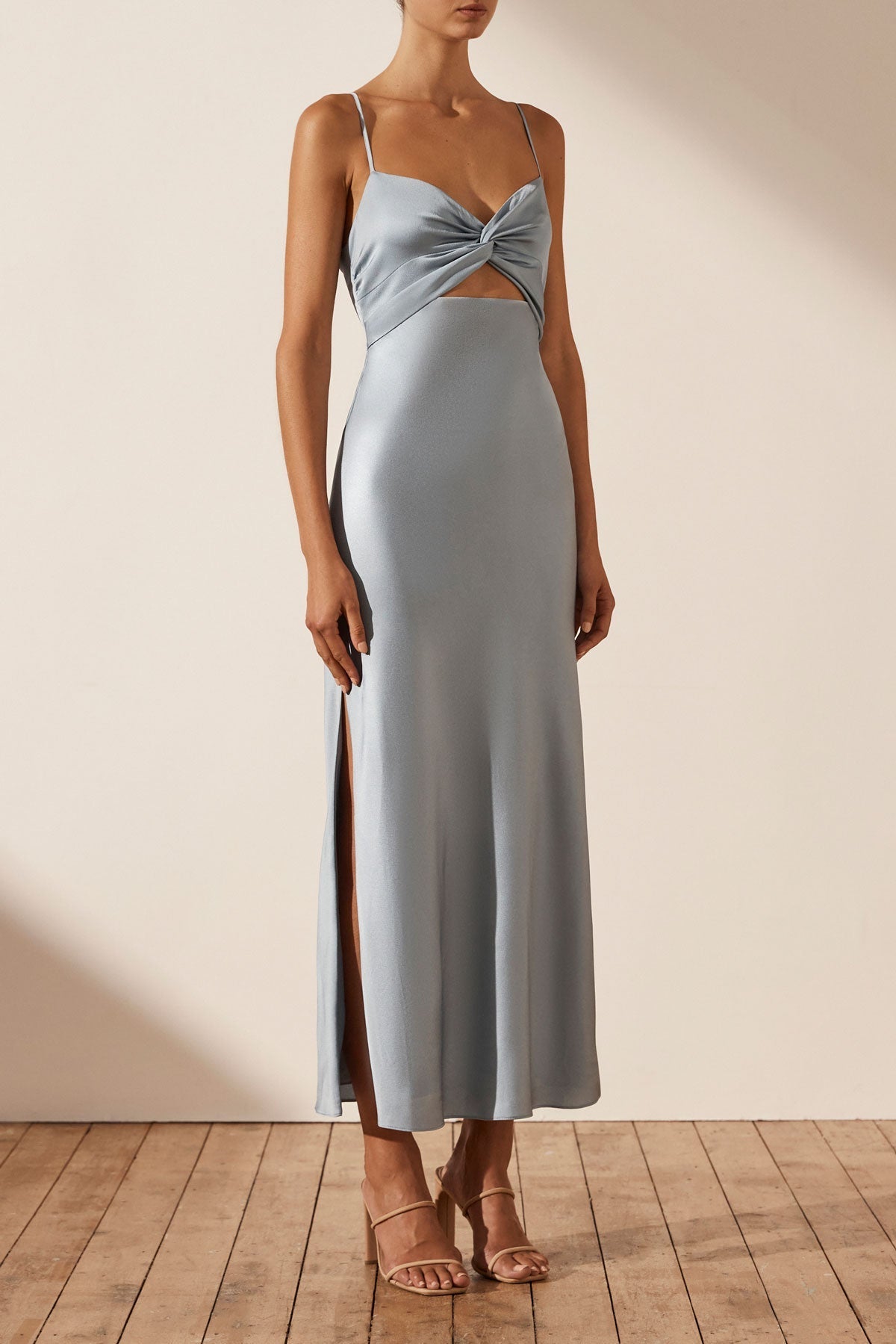 Color Block Satin MIDI Dress – Sabrak Boutique