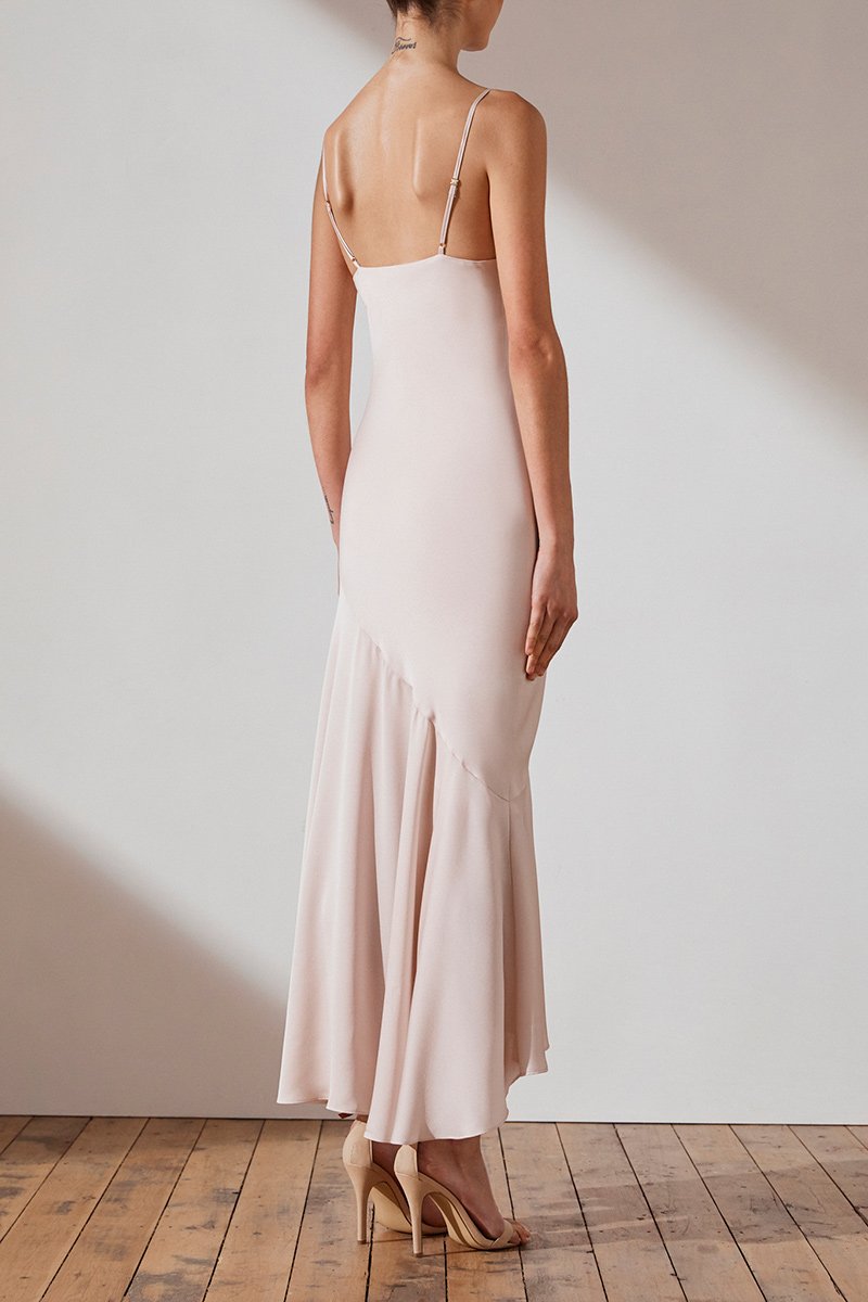 shona joy luxe bias asymmetrical slip dress