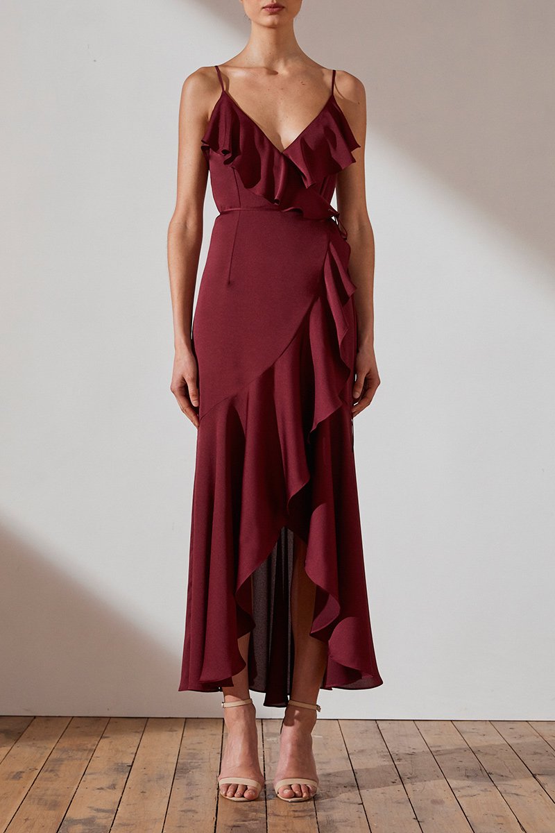 shona joy benita cocktail wrap dress