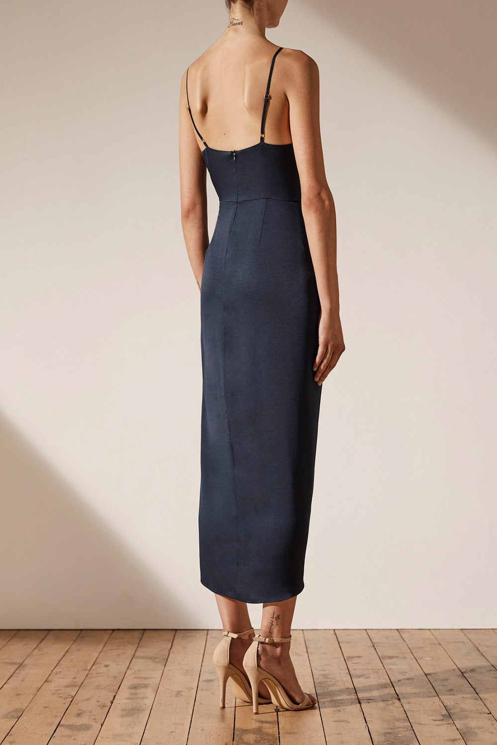 shona joy oro tie front cocktail dress