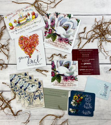 Packet of "seeds" to share with others, shareable cards of encouragement and faith