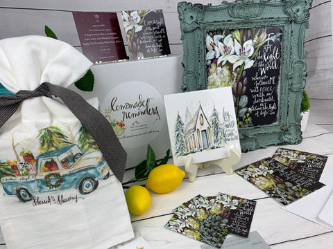 December’s "Lemonade Reminders" Christian Subscription Box for Women | Pam Coxwell From the Heart Art