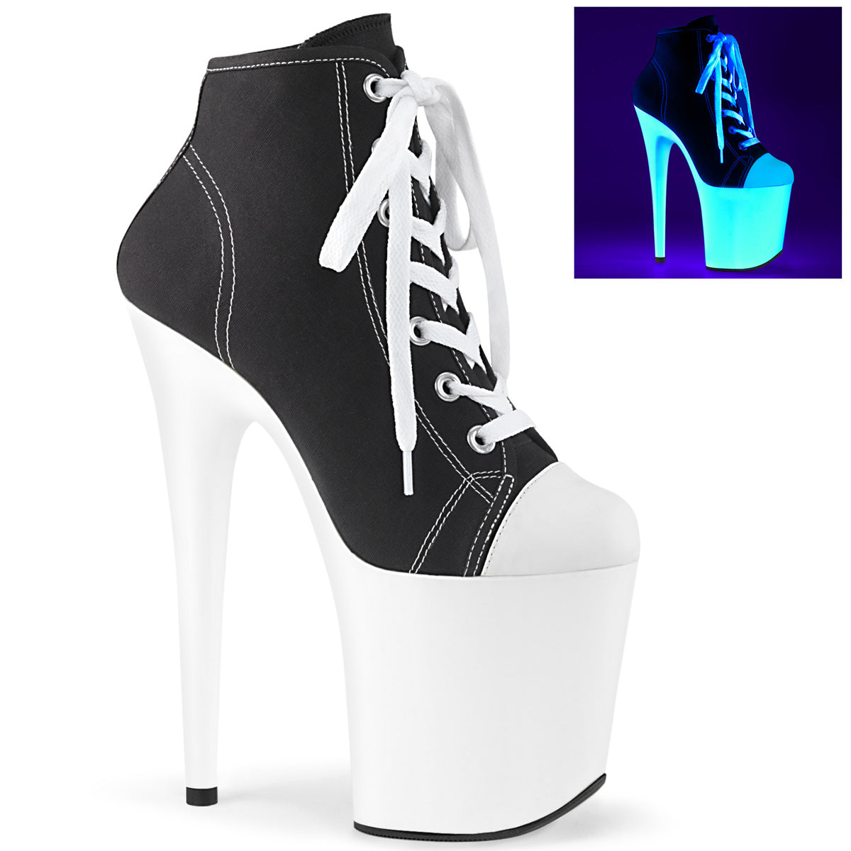 black and white sneaker heels