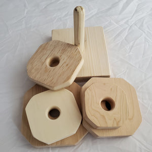 Play Dough Wooden Tool Set With Mats - Wooden Toys Canada - Ava's