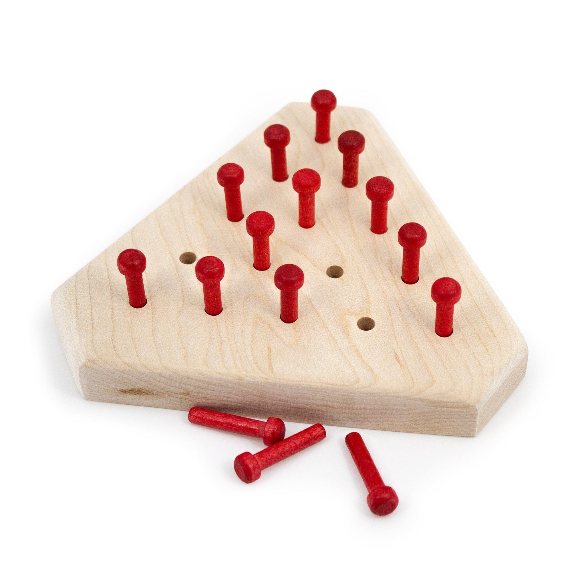 English Solitaire game jumping pegs into empty holes.