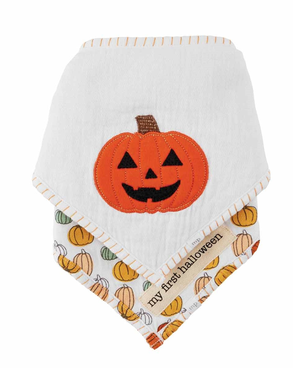 Little Pupkin Pumpkin & Dog Baby Burp Cloth