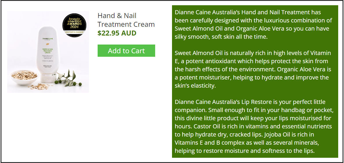 Add to Cart Hand and Nail Treatment Cream