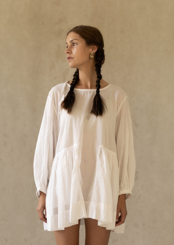 IN STOCK | COTTON SOMERLUS DRESS IN MILK