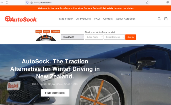 autosock.nz - New online store for New Zealand