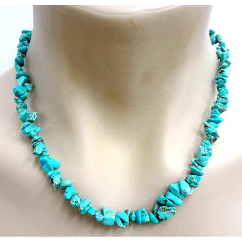 Chip Necklace - REGULAR 45cm - Blue Howlite – Wild Spirit Wholesale