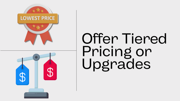 Offer Tiered Pricing or Upgrades