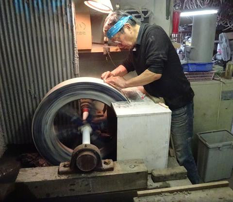 Mr. Itou Water Wheel Sharpening Process