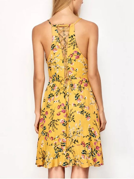 Gorgeous Crossover Floral Print Cami Dress – Ncocon