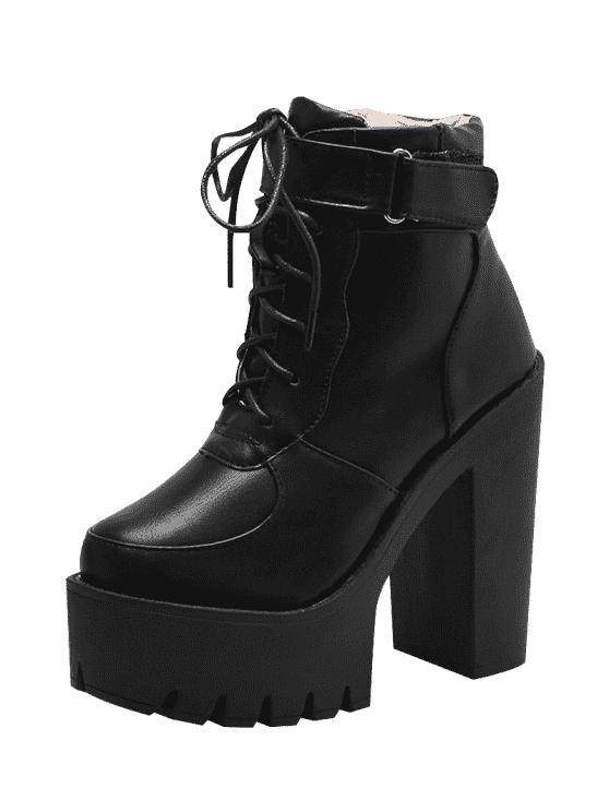 Trendy Chunky Heel Platform Ankle Boots – Ncocon