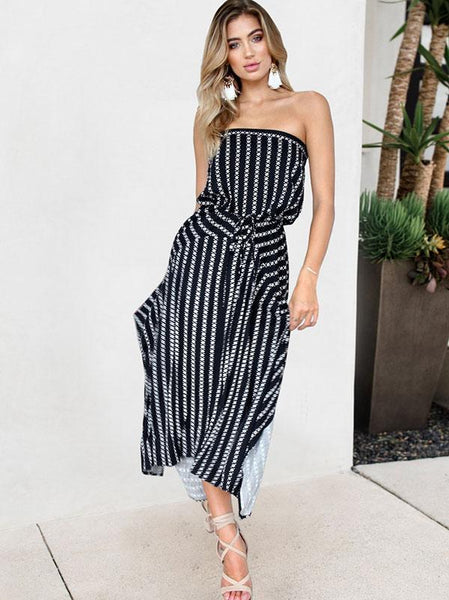 Off-the-shoulder Waisted Maxi Dress – Ncocon