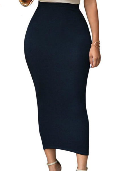 Bodycon Long Skirt Black High Waist Tight Maxi Skirts – Ncocon