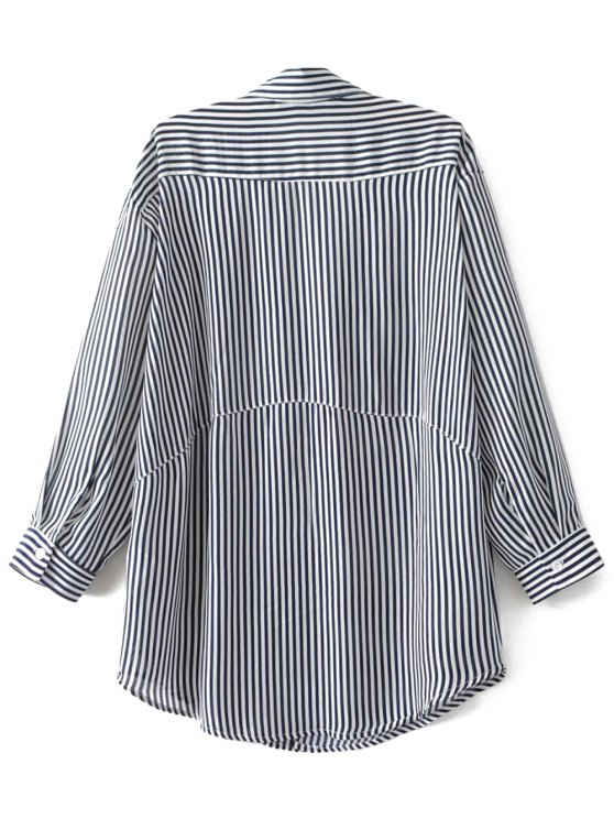Trendy Pullover Oversized Striped Blouse – Ncocon