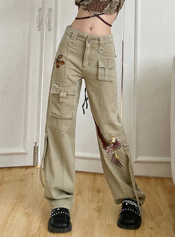 2022 EMBROIDERED STRAIGHT POCKET JEANS