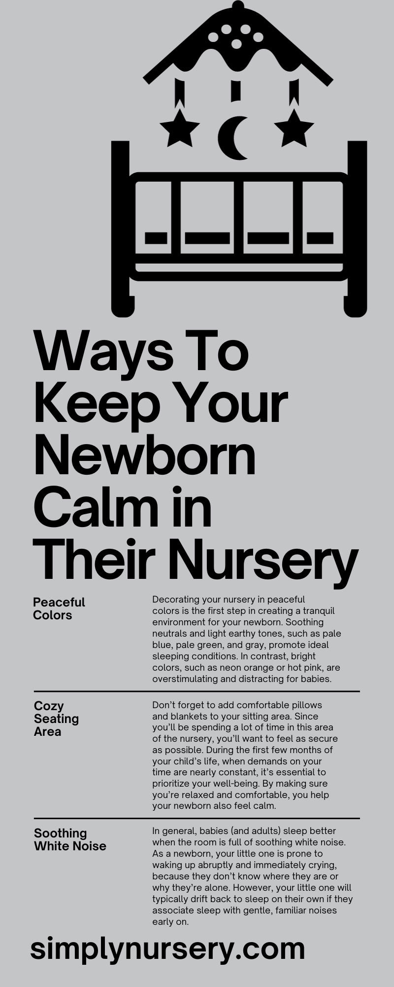 Ways To Keep Your Newborn Calm in Their Nursery