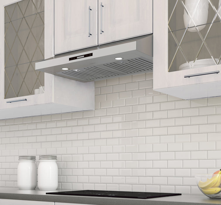 Slim 30 In Ducted Under Cabinet Range Hood In Stainless Steel Ancona   AN 1206 Lifestyle X700 